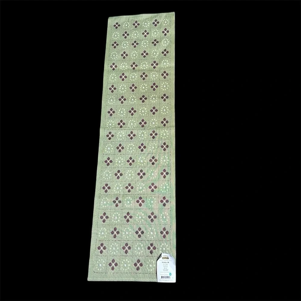 Ekelund Towel 100% Cotton Victoria -04 Ann Hjers Green & Brown Table Runner